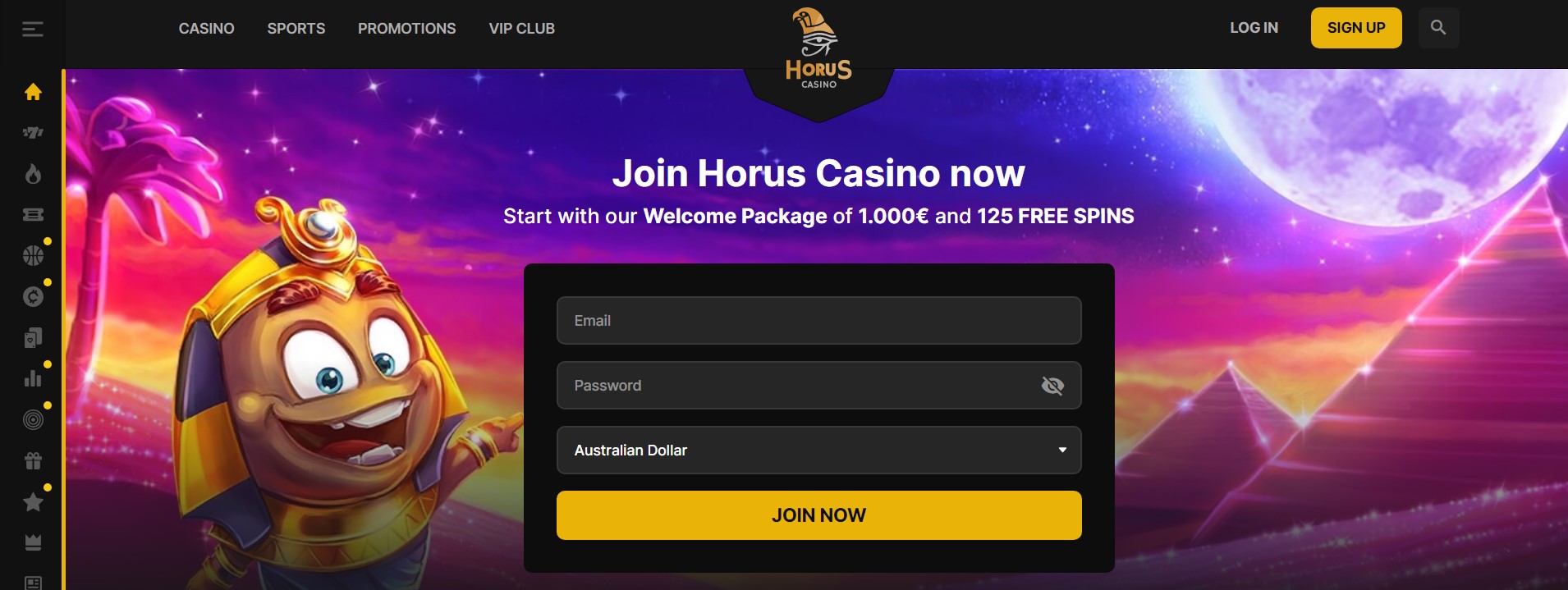 Μπόνους και προσφορές Casino Horus